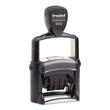 Trodat® Professional 5-in-1 Date Stamp, Self-inking, 1.13" X 2", Blue-red freeshipping - TVN Wholesale